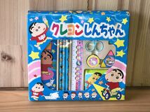 新品　未使用　当時　クレヨンしんちゃん　臼井儀人　アニメ　vintage retoro crayon shinchan 初期 筆記用具　セット　缶ペン　_画像1