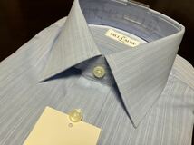 百貨店販売品　BILL CAUSE　形態安定　ブルー織柄ワイシャツ　M(39-82)　レギュラーカラー　送料無料_画像2