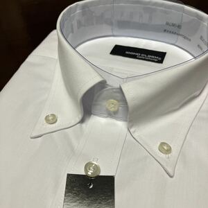 ICONO CLASM　白無地　形態安定ワイシャツ　L(41-84)　　ボタンダウン　5枚セット