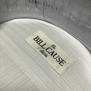 百貨店販売品 BILL CAUSE★形態安定 白地×ブルーストライプワイシャツ M(39-80) レギュラーカラー 送料無料の画像4