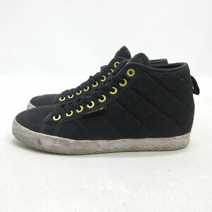 G■【24cm】アディダス/adidas S76895 ADIHONEY MID UP QUILT AC ミッドカットスニーカー/インヒール/黒/LADIES■40【中古】■