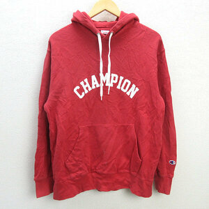 G■チャンピオン/champion プルオーバースウェットパーカー【M】赤/men's/26【中古】■