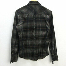 Q■日本製■ファクトタム/FACTOTUM ホツレ加工 コーデュロイシャツJKT■黒系【 46 】MENS/104【中古】_画像3