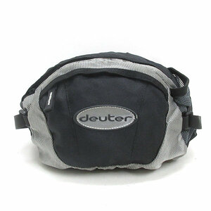 G# Deuter /DEUTER waist bag / hip bag # black series /men's/62[ used ]#