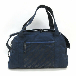 G# прекрасный товар # Hem /HeM сумка "Boston bag" / плечо # темно-синий /LADIES/67[ б/у ]#