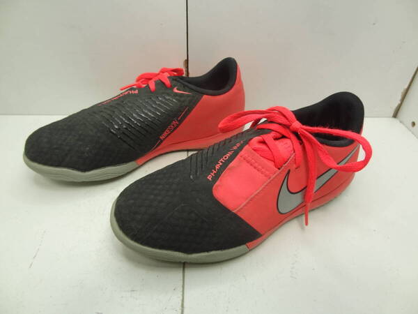全国送料無料 美品 ナイキ NIKE ファントムヴェノム PHANTOM VENOM 子供服 キッズ 男&女の子 赤X黒 サッカートレーニング シューズ 21.5cm