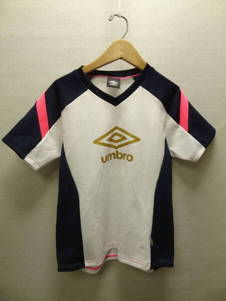 全国送料無料 アンブロ UMBRO デサント製 子供服キッズ女の子 サッカー/フットサル ポリエステル100% 半袖 スポーツTシャツ 160