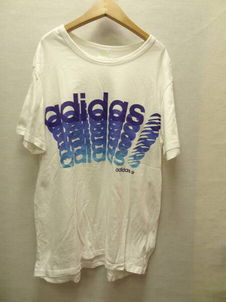 全国送料無料 アディダス ネオ adidas NEO メンズ 綿100% グラデーションロゴプリント スポーツ 半袖 Tシャツ O(XL)サイズ