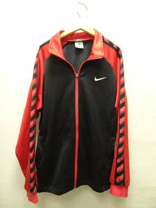  nationwide free shipping regular goods Nike NIKE men's black X red sleeve with logo line attaching jersey tops jacket outer M size 