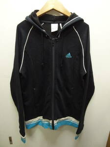  nationwide free shipping Adidas adidas lady's navy blue color UV CARE material full Zip sweat Parker L size 