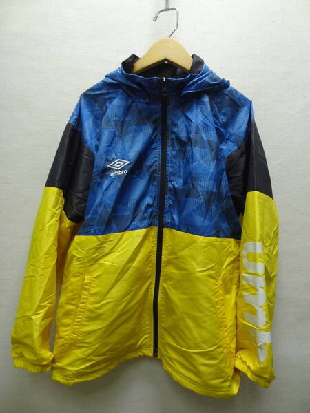 全国送料無料 アンブロ UMBRO 子供服 キッズ 男&女の子 サッカー等スポーツ 裏地付き パーカー脱着可能ウィンドブレーカー 160