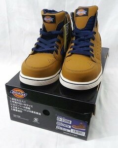 未使用 安全靴 26.0cm ディッキーズ Dickies D-3308 ブラウン 鋼製先芯 4E 作業靴 ハイカット 安全スニーカー