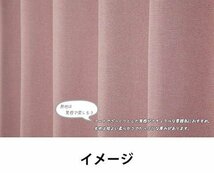 即決 未使用 ユニベール 防炎 厚地カーテン 巾100×丈200cm 2枚入 ニコラ RO ピンク TEIJIN 1級遮光 形状記憶 フック付 洗える_画像2