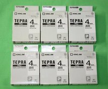 6箱セット TEPRA PRO テプラ テープカートリッジ 幅4mｍ 透明ラベル 黒文字 ST4K KING JIM 送料370円_画像1