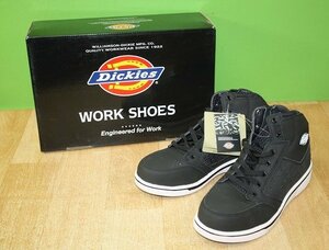 未使用 安全靴 25.5cm ディッキーズ Dickies D-3308 ブラック 鋼製先芯 4E ハイカット 安全スニーカー 作業靴