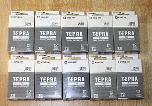 1000円スタート 10箱まとめて TEPRA TR テプラ テープカートリッジ 幅12mｍ 透明ラベル 黒文字 TT12K-H KING JIM 送料370円