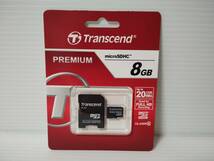 未使用・未開封品　8GB　Transcend　PREMIUM　microSDHCカード microSDカード　メモリーカード_画像1