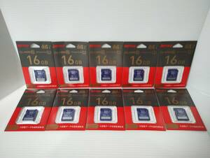 10枚セット　未使用・未開封品　16GB　BUFFALO　SDHCカード　SDカード　メモリーカード