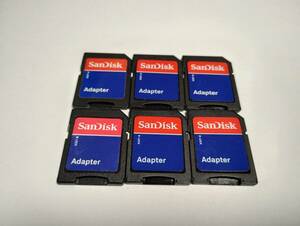 6枚セット　microSD→SD　変換アダプター　SanDisk　認識確認済み　メモリーカード　マイクロSDカード　SDカード