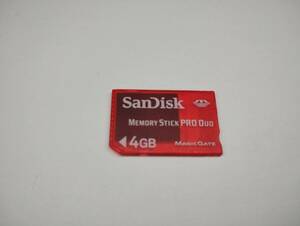 4GB　SanDisk　メモリースティックプロデュオ　MEMORY STICK PRO DUO　フォーマット済み　メモリーカード