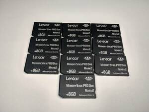 10枚セット　8GB　Lexar　メモリースティックプロデュオ　MEMORY STICK PRO DUO　フォーマット済み　メモリーカード