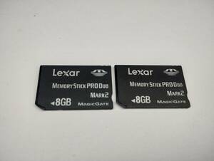 2枚セット　8GB　Lexar　メモリースティックプロデュオ　MEMORY STICK PRO DUO　フォーマット済み　メモリーカード