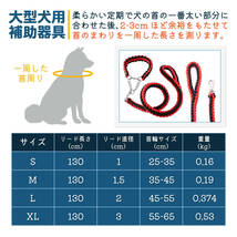 02犬 首輪 ハーフチョーク リード パラコード パラシュート 太 ナイロン 水 フリー 猫 ペット チェーン 青＆黒　XLサイズ _画像3