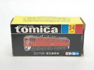 トミカ　(595)　日本製　３４　ＥＤ７５（銀文字ED751010）形電気機関車　
