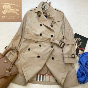 ★超希少★1番大きいサイズ◆美品◆バーバリー BURBERRY 46-48/15-17号/XL-3L メガチェックコンビウールライナー付トレンチコート 定価19万