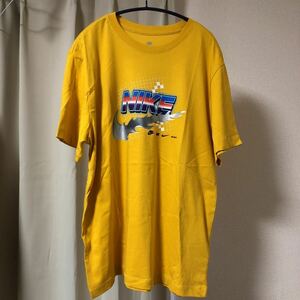 送料無料 試着のみ美品 NIKE ナイキ tシャツ SWOOSH ロゴ 半袖tシャツ イエロー 黄色 XL