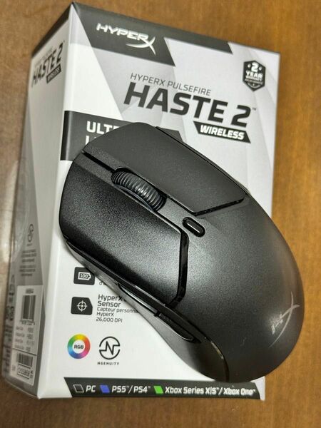 【美品】hyperX PULSEFIRE HASTE2 ワイヤレスゲーミングマウス