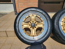 超美品　希少サイズ　WORK Equip40 ワーク　エクイップ40　15インチ　5J+42 100/4H 165/55R15 タイヤ新古品　タイヤホイール4本セット_画像2