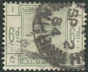 外国切手　イギリス　使用済み　1883-84年　6ｐ　スコットNo.105
