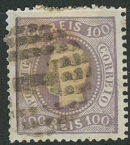 外国切手　使用済み　ポルトガル　1867-70年　ルイ国王　100ｒ　（31）