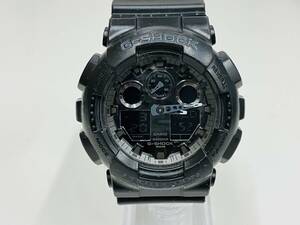 CASIO　カシオ　G-SHOCK Gショック　PROTECTION プロテクション GA-100CF ブラック　稼働