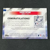 2022 Topps Update Series 大谷翔平 ルー・ゲーリッグデー記念ロゴパッチカード MLBジャージーサイン等各種インサートカード_画像5