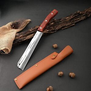 シースナイフ アウトドア 野外 木切りナイフ キャンプ用 大型 サバイバルナイフの画像5