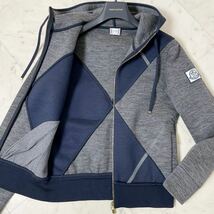 極美品★ MONCLER GAMME BLEU モンクレール ガムブルー byトムブラウン ジップ パーカー ジャケット ブルゾン Mサイズ ボンディング ウール_画像1