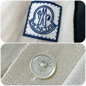 極美品/XLサイズ☆ MONCLER GAMME BLEU モンクレール ガムブルー by トムブラウン MAGLIONE CARDIGAN カシミヤシルク ニット カーディガンの画像4