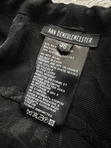 ANN DEMEULEMEESTER size36 ベルギー製ブラックスカート 黒 アンドゥムルメステール レーヨン_画像4