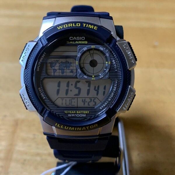 カシオ CASIO 腕時計 メンズ レディース AE-1000W-2A クォーツ 液晶 ネイビー