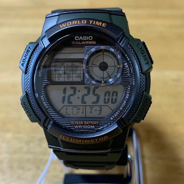 カシオ CASIO 腕時計 メンズ レディース AE-1000W-3AV クォーツ 液晶 カーキ