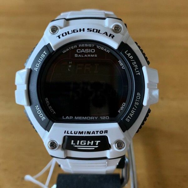 カシオ CASIO タフソーラー メンズ デジタル 腕時計 W-S220C-7B ホワイト
