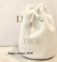 新品未使用　DIOR ディオール　ポーチ　ミニバッグ　白　ノベルティ_画像1