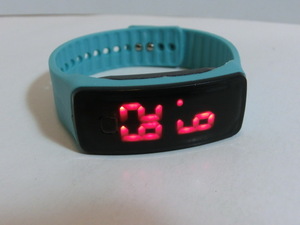  digital watch amusement watch wristwatch blue color 