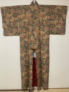  кимоно японский костюм Showa Retro античный .. документ sama мелкий рисунок шелк мир рисунок цветочный принт птица рисунок включая доставку 