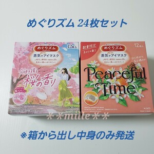 めぐりズム 24枚セット 2種類 桜 ネロリ 蒸気でホットアイマスク さくら 蒸気でホットアイマスク 花王 数量限定品 リラックス