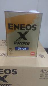 【送料込5,600円】１００％合成油 ”ＥＮＥＯＳ Ｘ ＰＲＩＭＥ ＳＰ/ＲＣ ０W-２０” ４Ｌ缶 