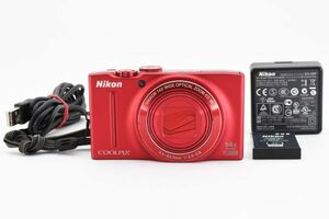 動作確認済 Nikon Coolpix S8200 Red Compact Digital Camera レッド 赤 コンパクトデジタルカメラ デジカメ / ニコン クールピクス #2973