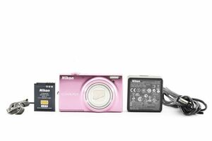 希少品 Nikon Coolpix S6100 Pink Compact Digital Camera ピンク コンパクトデジタルカメラ ニコン クールピクス 各部動作確認済 #8026